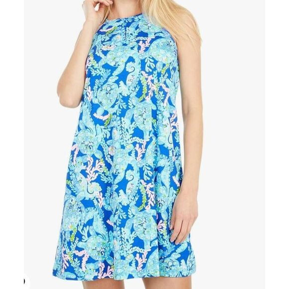Lilly Pulitzer Dresses & Skirts - Lilly Pulitzer Margot Dress in Corsica Blue Turtle Villa sz XXL